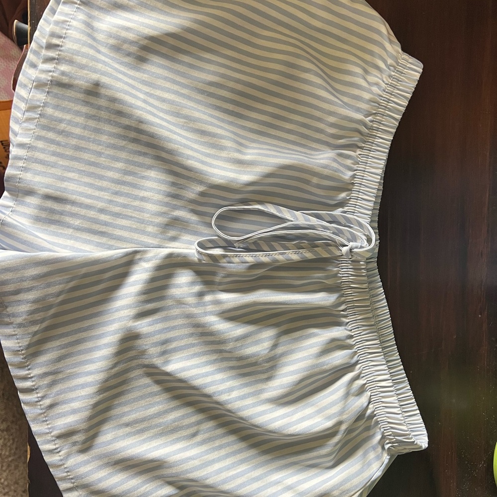 Striped Blue and White Shorts